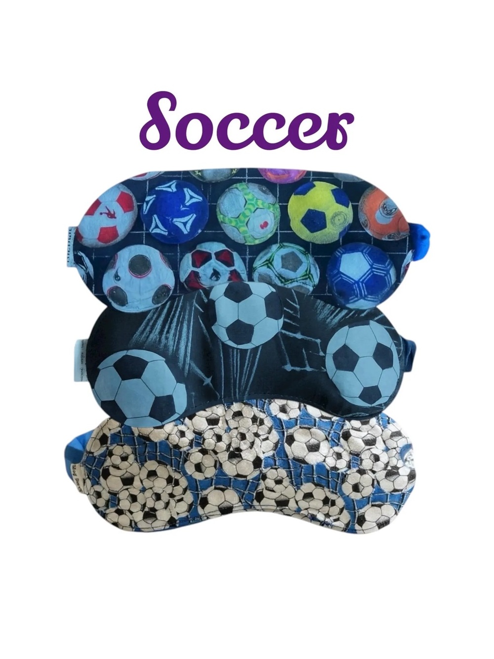 Soccer Theme Sleep Mask for Kids, New Handmade